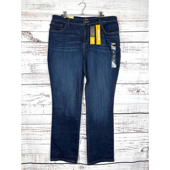Lee jeans Classic Fit 16 dark wash relaxed stretch casual Straight Leg jeans - Picture 1 of 8